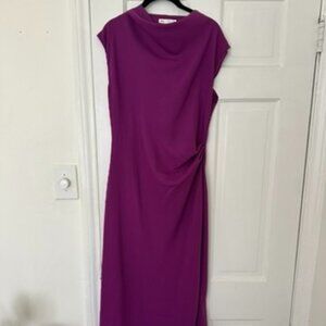 Purple high neck dress
